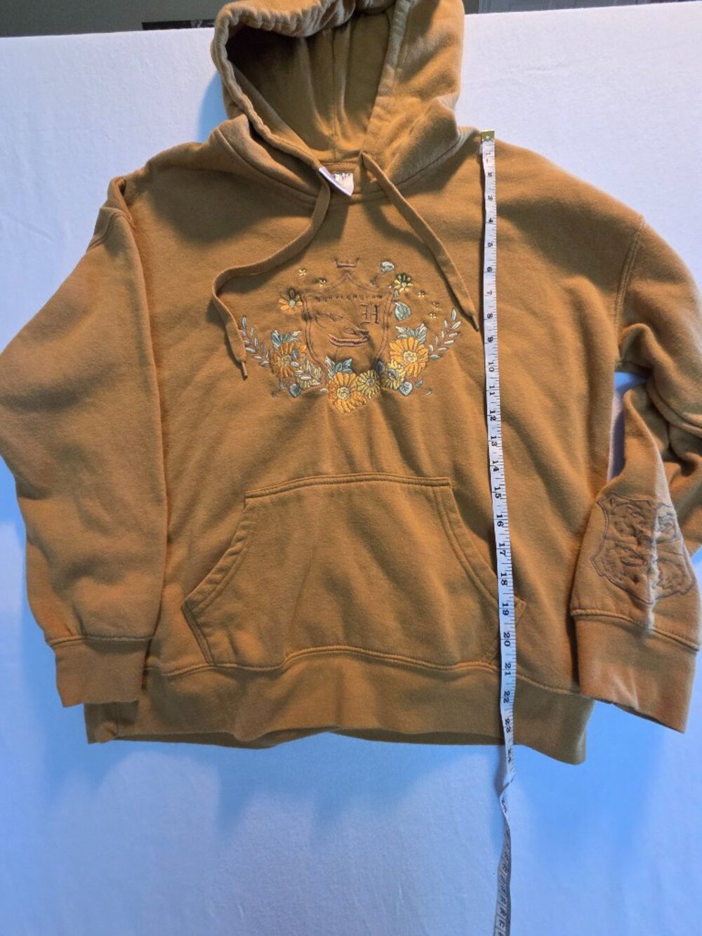 Harry Potter Floral Hufflepuff Crest Woman's Hoodie